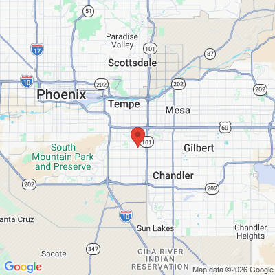 Map to Jones Family Dentistry office in Tempe, AZ