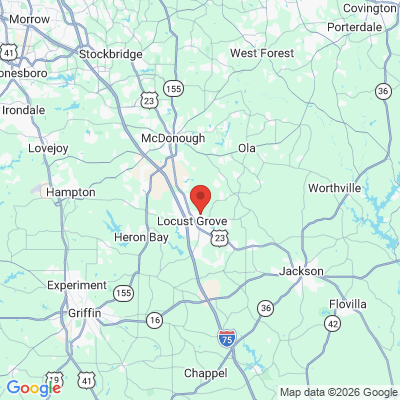 Map to  office in Locust Grove, GA