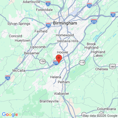 Map to  office in Hoover, AL