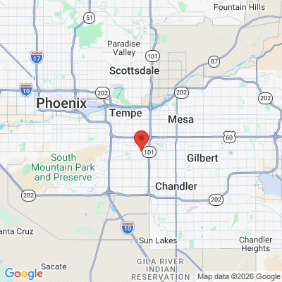 Map to  office in Tempe, AZ