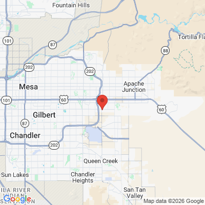 Map to  office in Mesa, AZ