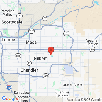 Map to Johnson Larsen Family Dentistry  office in Gilbert, AZ
