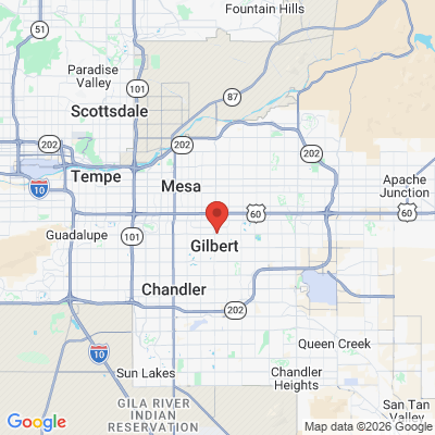 Map to Absolute Dental office in Gilbert, AZ