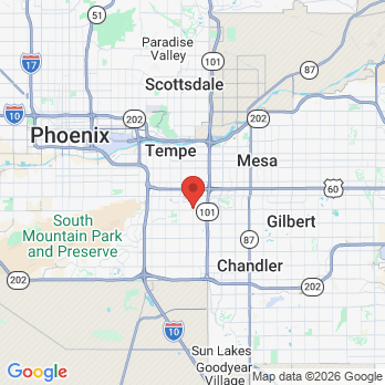 Map to WOOD FAMILY DENTISTRY office in Tempe, AZ