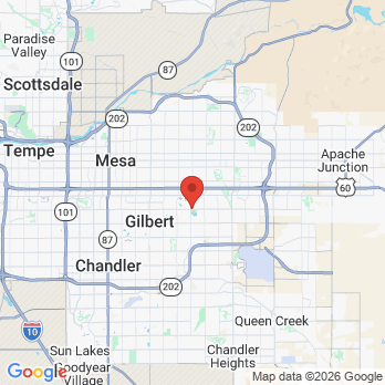 Map to Jumana Ghorab DDS PC office in Gilbert, AZ