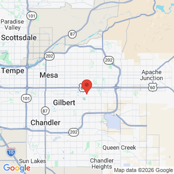 Map to Gateway Dentistry office in Gilbert, AZ