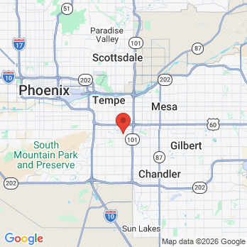 Map to Tempe Dental Care office in Tempe, AZ