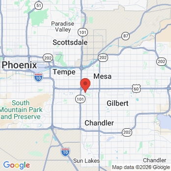 Map to D.M.K.M. Dental, PLC office in Mesa, AZ