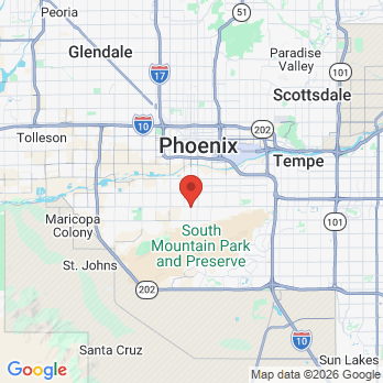 Map to Albright Dental Care office in Phoenix, AZ