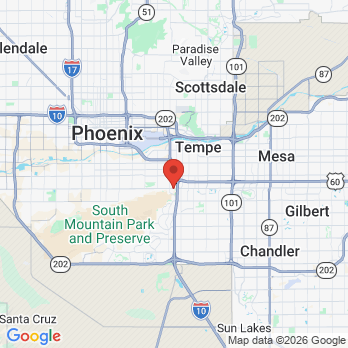 Map to South Mountain Family Dental office in Tempe, AZ