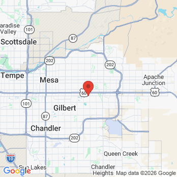 Map to Gateway Dentistry office in Gilbert, AZ