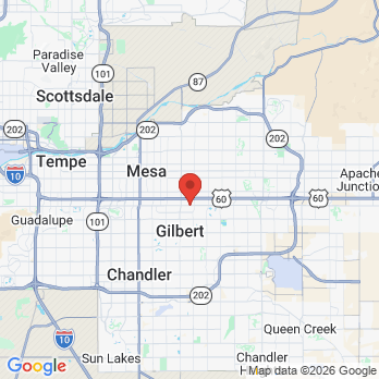Map to Gilbert Vista Dental Care office in Gilbert, AZ
