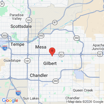 Map to Hatch Dentistry office in Gilbert, AZ