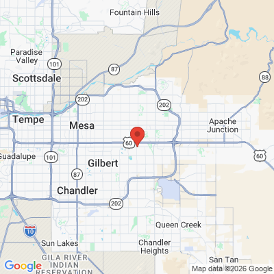 Map to  office in Gilbert, AZ