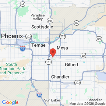 Map to Dr. Kyle Hilgers, D.D.S, P.C office in Mesa, AZ