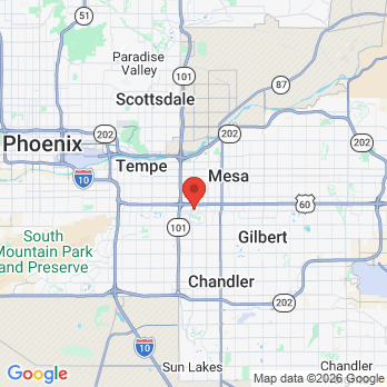 Map to Dobson Ranch Dental Care office in Mesa, AZ