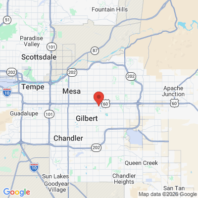 Map to  office in Mesa, AZ