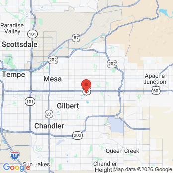 Map to Snow Family Dentistry office in Mesa, AZ