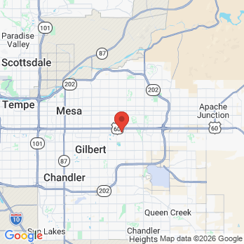 Map to Route Dental office in Mesa, AZ
