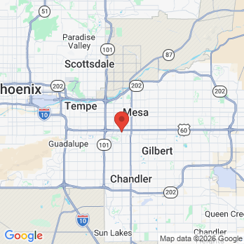 Map to Suresh Dental office in Mesa, AZ