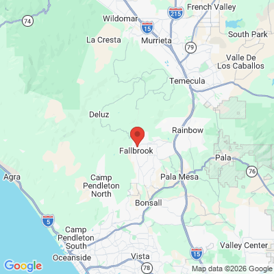 Map to  office in Fallbrook, CA