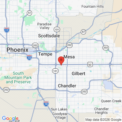 Map to  office in Mesa, AZ