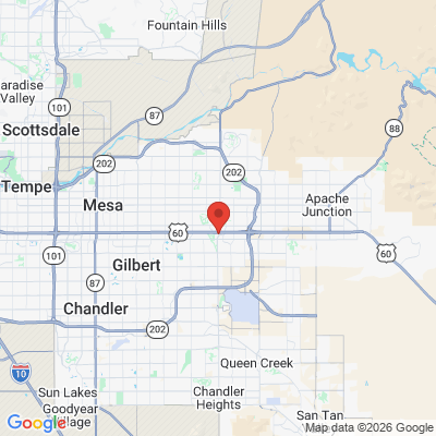 Map to  office in Mesa, AZ