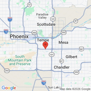 Map to Tempe Dentistry office in Tempe, AZ