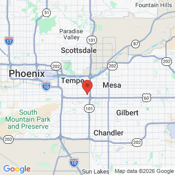Map to Cactus Canyon Dental/Theresa M. Collins office in Tempe, AZ