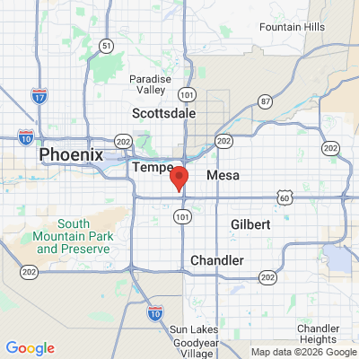 Map to Cactus Canyon Dental/Theresa M. Collins office in Tempe, AZ