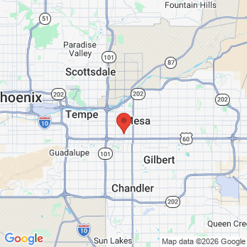 Map to KIDTASTIC MESA office in Mesa, AZ