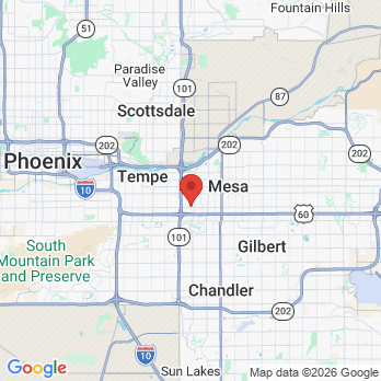 Map to Endodontic Specialists office in Mesa, AZ