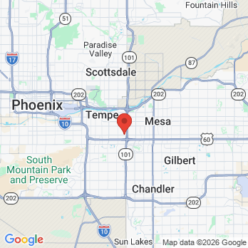 Map to J Stanley Reidhead DDS PC office in Tempe, AZ