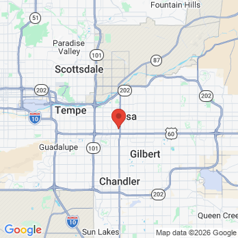 Map to Dental Brothers office in Mesa, AZ