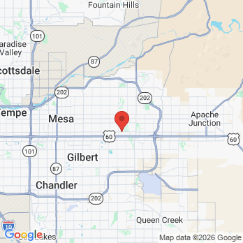 Map to Central Valley Dental Care office in Mesa, AZ