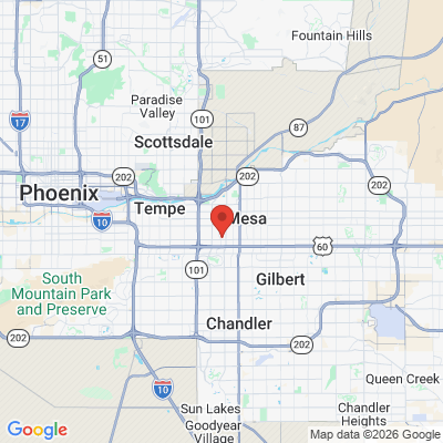 Map to  office in Mesa, AZ