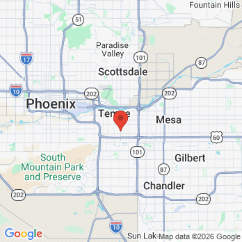 Map to SK Dentistry office in Tempe, AZ