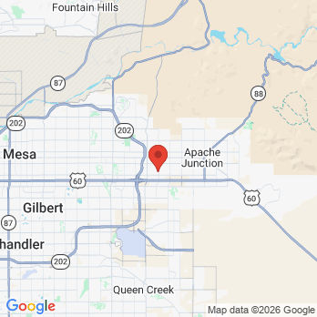 Map to Braces r Us Orthodontics office in Mesa, AZ