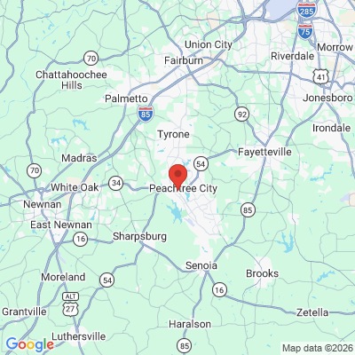 Map to  office in Peachtree City, GA