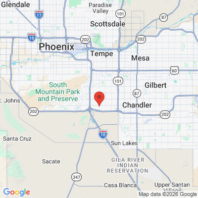 Map to  office in Chandler, AZ