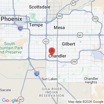 Map to Blackwell Dentistry office in Chandler, AZ