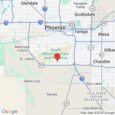 Map to Desert Foothills Dental office in Phoenix, AZ