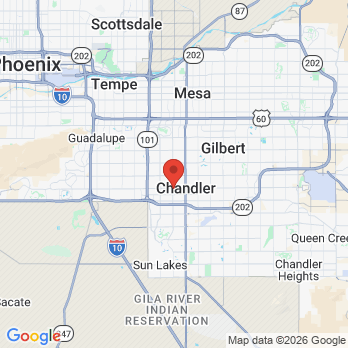 Map to Sunrise Dental PLLC office in Chandler, AZ