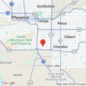 Map to Anantuni Family Dental office in Chandler, AZ