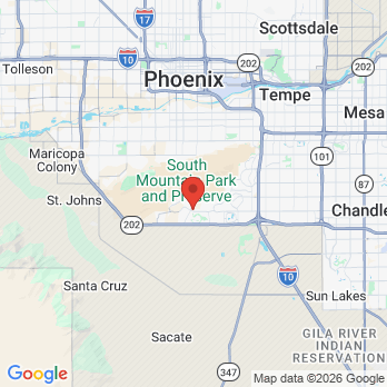 Map to Desert Foothills Dental office in Phoenix, AZ