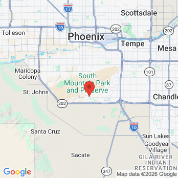 Map to Foothills Family Dental office in Phoenix, AZ