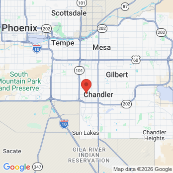 Map to Chandler Ranch Dental office in Chandler, AZ