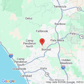 Map to Darick Nordstrom DDS office in Fallbrook, CA