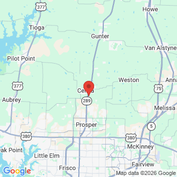 Map to Hemphill Orthodontics office in Celina, TX