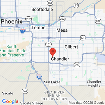 Map to Juldan Dental office in Chandler, AZ